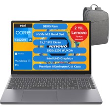 Lenovo Ideapad Slim 3 15IRH10 Intel Core I5-13420H 8gb 512GB SSD 15.3" Wuxga IPS Windows 11 Pro 83K10016TR Taşınabilir Bilgisayar - Lenovo Çanta Wz6