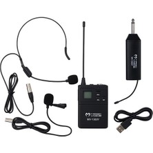 Starseven MV-1303Y Uhf 1 Yaka + 1 Headset Profesyonel Telsiz Mikrofon
