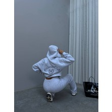 Bonibon Butik Kadın Kaliteli Lüks Giyim 3 Iplik Şardonlu Nakış Detay Alt Üst Takım