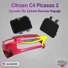 AutoPit 3D Citroën C4 Picasso 2 Uyumlu Ön Çekme Kancası Kapağı