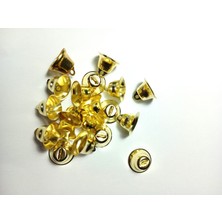 Seçilir Altın Renkli 20 Adet 2,5 cm Metal Jingle Bells Düz Çan Zil Yılbaşı Parti Süslemesi Için Mini Çan