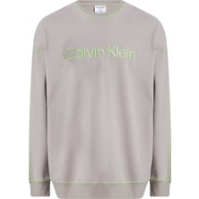 Calvin Klein Erkek Gri Calvin Klein L/s Sweatshırt Erkek Gri Sweatshirt