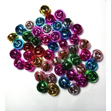 Seçilir Karışık Renk 100 Adet 2,5 cm Metal Jingle Bells Basık Çan Zil Yılbaşı Parti Süslemesi Için Mini Çan