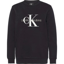 Calvin Klein Kadın Siyah Calvin Klein Core Monogram Logo S Kadın Siyah Sweatshirt