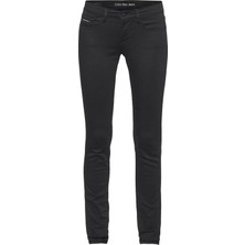 Calvin Klein Kadın Siyah Calvin Klein Ckj 011 Mıd Rıse Skı Kadın Siyah Kot Pantolon