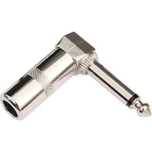 Starseven 6.3 mm Mono L Tip Metal Gitar Jack