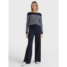 Tommy Hilfiger Kadın Siyah Tommy Hilfiger Herıtage Boat Neck S Kadın Siyah Kazak