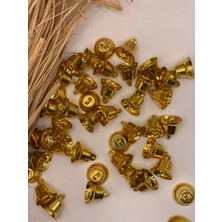 Seçilir Altın Renkli 100 Adet 2,5 cm Metal Jingle Bells Düz Çan Zil Yılbaşı Parti Süslemesi Için Mini Çan