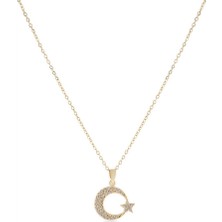 Parla Çelik Ayyıldız Kolye