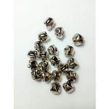 Seçilir Gümüş Renkli 20 Adet 2,5 cm Metal Jingle Bells Basık Çan Zil Yılbaşı Parti Süslemesi Için Mini Çan