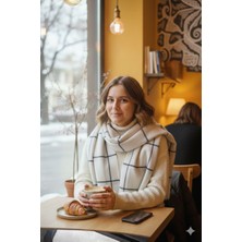 Etoile Studio Kareli Ekose Desenli Omuz Şalı 70*180