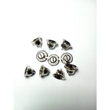 Seçilir Gümüş Renkli 10 Adet 2,5 cm Metal Jingle Bells Düz Çan Zil Yılbaşı Parti Süslemesi Için Mini Çan