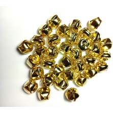 Seçilir Altın Renkli 50 Adet 2,5 cm Metal Jingle Bells Basık Çan Zil Yılbaşı Parti Süslemesi Için Mini Çan