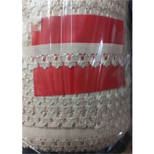 SHC4200 Çamaşır Lastiği Dantelli 1 cm 1 Metre Krem