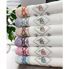 Vellista Home Collection %100 Pamuklu 50×90 Ağır Nakışlı Güpürlü Lüx Kutulu Çeyizlik El ve Yüz Havlusu