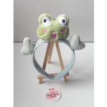 Sweet Twins Accessories Kalpli Yeşil Kurbağa Peluş Kız Çocuk Tacı
