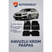 Bmw 1 Serisi Tüm Modeller Ile Uyumlu Universal Derin Havuzlu Paspas Krom Karbon