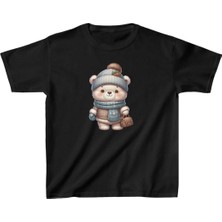 Giyim Center Unisex Çocuk Baskılı T-Shirt - Siyah