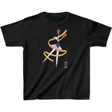 Giyim Center Unisex Çocuk Baskılı T-Shirt - Siyah