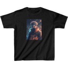 Giyim Center Unisex Çocuk Baskılı T-Shirt - Siyah