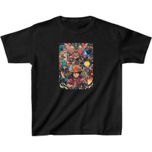 Giyim Center Unisex Çocuk Baskılı T-Shirt - Siyah