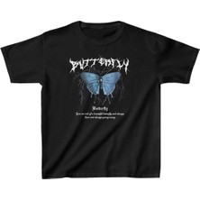 Giyim Center Çocuk Kız Baskılı T-Shirt - Siyah