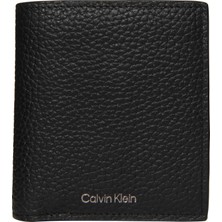 Calvin Klein Erkek Siyah Calvin Klein Foıl Emboss Slım Trıfold W Coın Erkek Siyah Cüzdan
