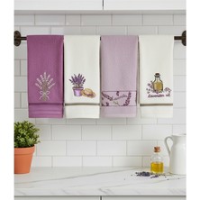 4'lü Mutfak Havlusu – %100 Pamuk – 30X50 - Nakışlı