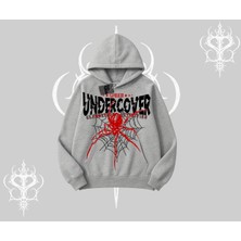 Beyaz Kapşonlu Sweatshirt Spider Undercover