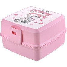 Anadolu Box Anadolubox® Kendiliğinden Kaşık Çatallı Beslenme Kutusu 4 Bölmeli Çocuk Beslenme Kabı Saklama Kutusu