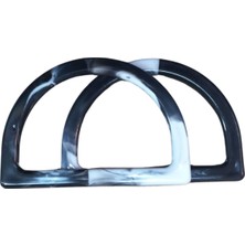 Anadolu Box Çanta Sapı D Model Siyah-Beyaz 12,5 cm