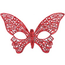 Kırmızı Dantel Masquerade Maskesi 7
