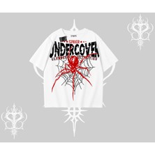 Beyaz Oversize Tişört Spider Undercover