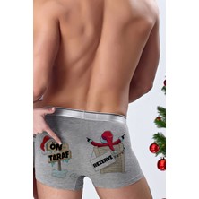 Modacix Erkek Için Komik Yılbaşı Hediyesi - Noel Babalı Ön Taraf Rezerve Yeniyıl Hediyesi Iç Giyim Baksır