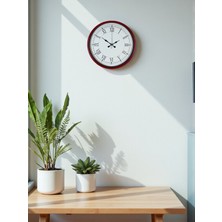 Anadolu Box Zentime 36 cm Kırmızı Dekoratif Duvar Saati