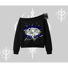 Beyaz Kayık Yaka Sweatshirt SP55DER