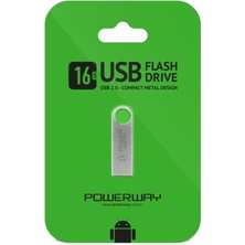 16 GB Metal USB 2.0 Flash Bellek