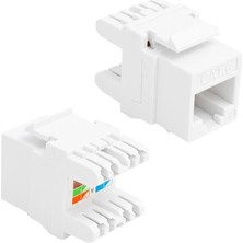 RJ45 Cat6 Şase 180 Derece Keystone Jack
