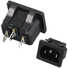 IC-212B C14 Soket Erkek Kulaksız As-04