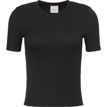 Calvin Klein Kadın Kahverengi Calvin Klein A- Modal Rib Tee Essential Kadın Kahverengi T-Shirt