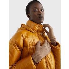 Tommy Hilfiger Kadın Kahverengi Tommy Hilfiger Luxe Cashmere Gloves Kadın Kahverengi Eldiven