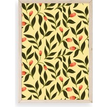 Yapraklar Ahşap Çerçeveli Tablo