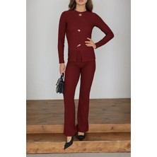 Hsc Bilişim Ottoman Alt Üst Takım Bordo PT510442