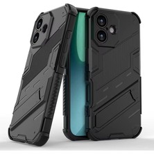 Microcase iPhone 17 Matrix Serisi Armor Standlı Perfect Koruma Kılıf - Siyah AL3416