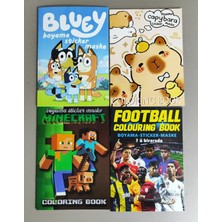 Ada Çanta Kırtasiye 4 Adet Stickerli Boyama Kitabı (Capybara/bluey/minecraft/futbol) AD555935