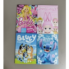 Ada Çanta Kırtasiye 4 Adet Stickerli Boyama Kitabı (Sonny Angel/barbi/bluey/stitch) AD555916