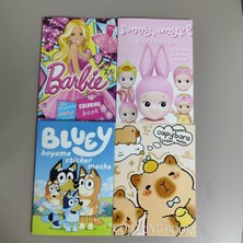 Ada Çanta Kırtasiye 4 Adet Stickerli Boyama Kitabı (Sonny Angel/barbi/bluey/capybara) AD555923