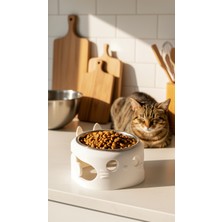 Milo Yükseltilmiş Kedi Mama Kabı - Yükseltilmiş Ayaklı - Paslanmaz Çelik Kase
