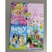 Ada Çanta Kırtasiye 4 Adet Stickerli Boyama Kitabı (Sonny Angel/barbi/bluey/toca Boca) AD555921