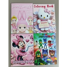 Ada Çanta Kırtasiye 4 Adet Stickerli Boyama Kitabı (Sonny Angel/hello Kitty/pijamaske/minnie) AD555961